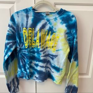 Tie-Dye Delaware Cropped Sweatshirt